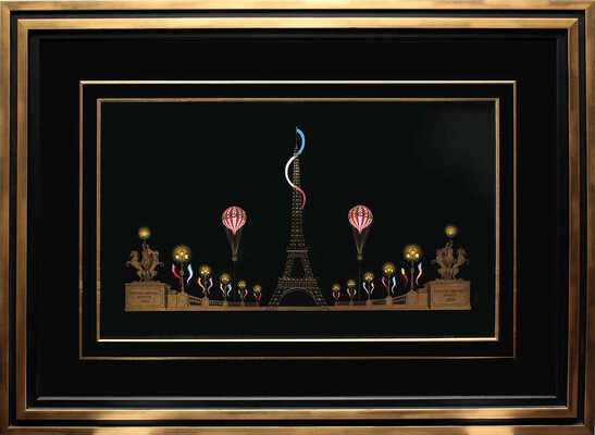 Эрте (Тыртов Роман Петрович). Всемирная парижская выставка 1900 года. Эскиз декорации для музыкального ревю Flying Colours 